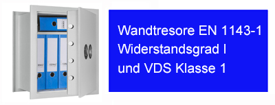 Wandtresore, Wandtresor Format Wega Widerstandsgrad 1 EN 1143-1 als Einmauertresor, Tresor VDS Klasse 1, Wandsafe online kaufen kaufen bei eisenbach-tresore.de
