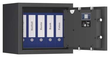 Tresor VdS Klasse 1 Gemini Pro 1, Widerstandsgrad 1 EN 1143-1, feuerfest, für Bargeld, Schmuck, Aktenordner und wichtige Unterlagen