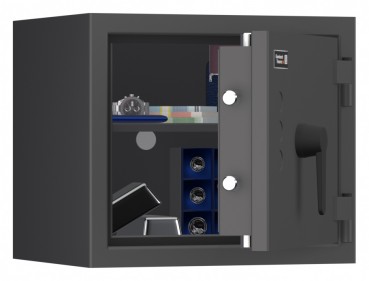 Tresor VdS Klasse 1 Gemini Pro 1, Widerstandsgrad 1 EN 1143-1, feuerfest, für Bargeld, Schmuck, Aktenordner und wichtige Unterlagen