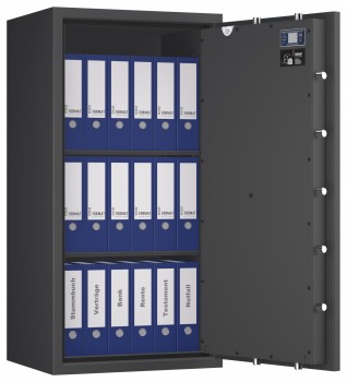 Tresor VdS Klasse 1 Gemini Pro 50, Widerstandsgrad 1 EN 1143-1, feuerfest, für Bargeld, Schmuck, Aktenordner und wichtige Unterlagen
