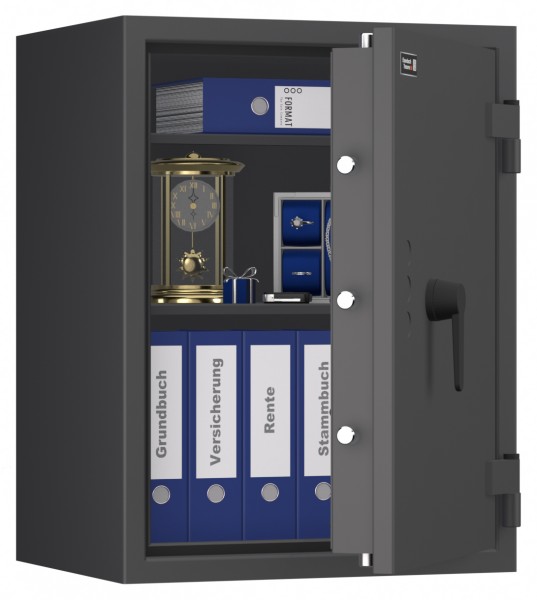 Tresor VdS Klasse 0/N Libra 20, Widerstandsgrad 0 EN 1143-1, feuerfest, für Bargeld, Schmuck, Aktenordner und wichtige Unterlagen