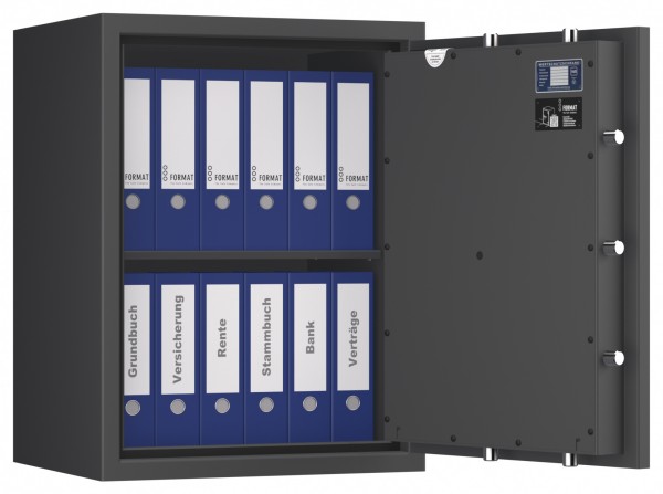 Tresor VdS Klasse 0/N Libra 20, Widerstandsgrad 0 EN 1143-1, feuerfest, für Bargeld, Schmuck, Aktenordner und wichtige Unterlagen