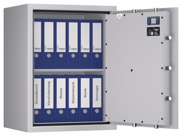 Tresor VdS Klasse 0/N Libra 20, Widerstandsgrad 0 EN 1143-1, feuerfest, für Bargeld, Schmuck, Aktenordner und wichtige Unterlagen