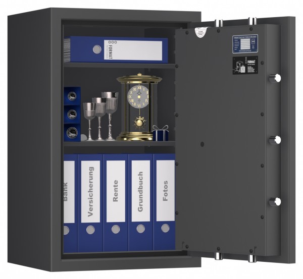 Tresor VdS Klasse 0/N Libra 3, Widerstandsgrad 0 EN 1143-1, feuerfest, für Bargeld, Schmuck, Aktenordner und wichtige Unterlagen