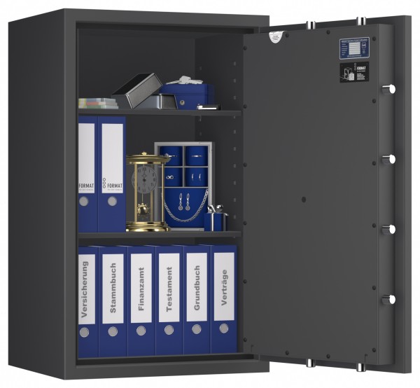 Tresor VdS Klasse 0/N Libra 40, Widerstandsgrad 0 EN 1143-1, feuerfest, für Bargeld, Schmuck, Aktenordner und wichtige Unterlagen