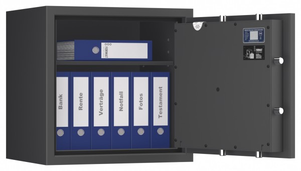 Tresor VdS Klasse 1 Gemini Pro 10, Widerstandsgrad 1 EN 1143-1, feuerfest, für Bargeld, Schmuck, Aktenordner und wichtige Unterlagen