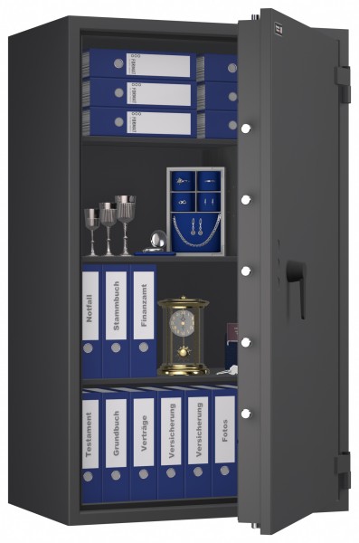 Tresor VdS Klasse 1 Gemini Pro 60, Widerstandsgrad 1 EN 1143-1, feuerfest, für Bargeld, Schmuck, Aktenordner und wichtige Unterlagen