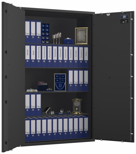 Tresor VdS Klasse 1 Gemini Pro 80, Widerstandsgrad 1 EN 1143-1, feuerfest, für Bargeld, Schmuck, Aktenordner und wichtige Unterlagen