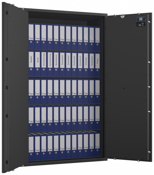 Tresor VdS Klasse 1 Gemini Pro 80, Widerstandsgrad 1 EN 1143-1, feuerfest, für Bargeld, Schmuck, Aktenordner und wichtige Unterlagen