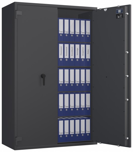 Tresor VdS Klasse 1 Gemini Pro 80, Widerstandsgrad 1 EN 1143-1, feuerfest, für Bargeld, Schmuck, Aktenordner und wichtige Unterlagen