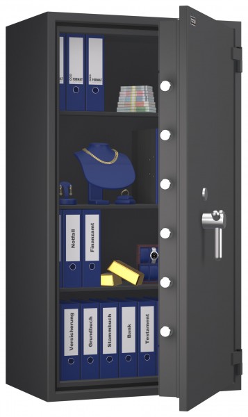 Tresor VdS Klasse 3 Rubin Pro 60, Grad 3 EN 1143-1, feuerfest, für Bargeld, Schmuck und wichtige Unterlagen